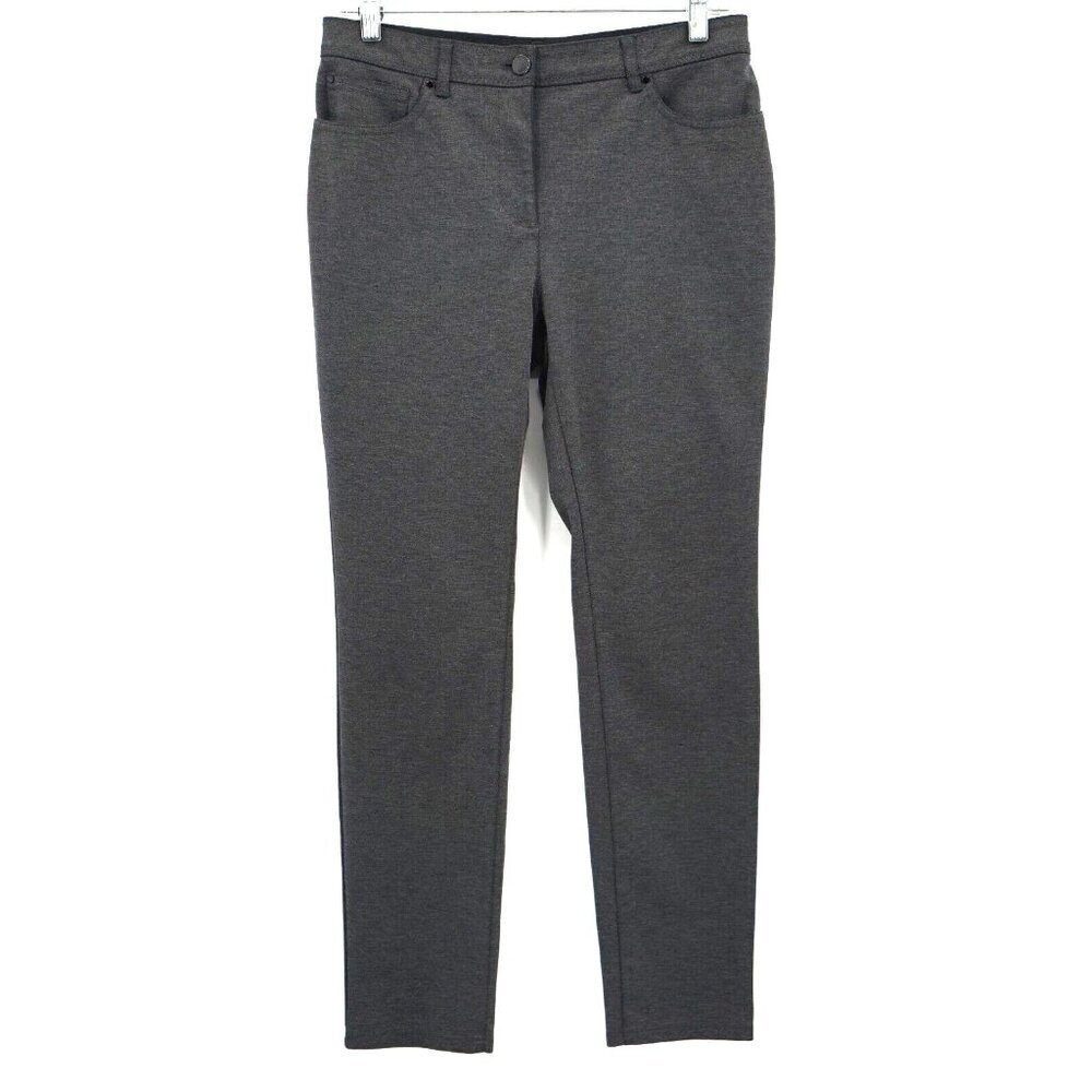 So Slimming by Chico's Pants Women 00 Charcoal Gray‎ Slim Ankle Flat Front